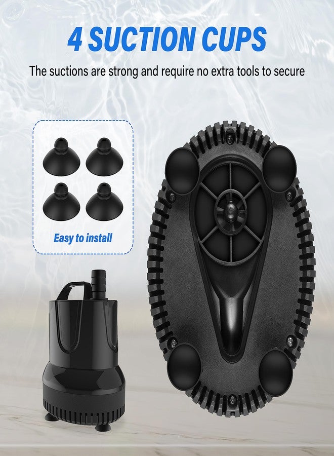 YSSOA 800GPH Submersible Water Pump (3000L/H, 60W) with Bottom Suction, 9.8ft High Lift, 3 Nozzles - Ideal for Fish Tank, Pond, Aquarium, Hydroponics - Image 4